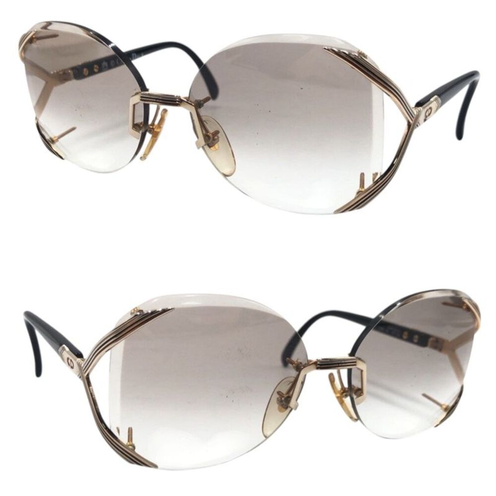 Dior Vintage Gold Metal CD Logo Sunglasses - Picture 5 of 6